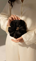 Midnight - 100% Silk Scrunchie