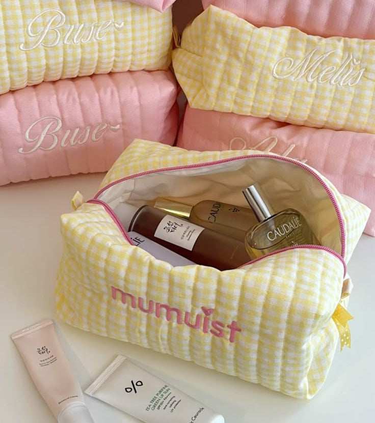 Personalized Satin Makeup Pouch